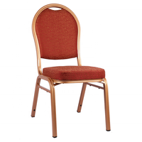 Chaises de banquet d'hôtel en aluminium empilables