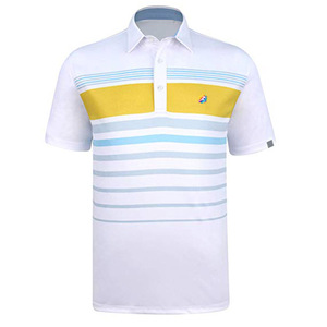 Chemise de golf pour homme, blanche, respirante, grande taille, design uni - Tissu en polyester/coton polaire de haute qualité, col en V, manches courtes, séchage rapide - Product Image 1