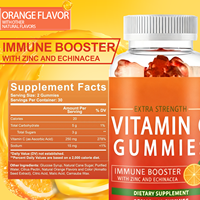 Compléments alimentaires en gommes multivitaminées à la vitamine C, à la zinc et à l'échinacée, marque privée, pour adultes, stimulant immunitaire, anti-âge pour la peau, qualité alimentaire