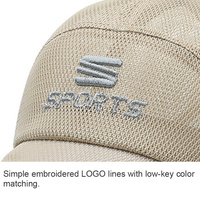 RongGuang - Gorra de Béisbol Unisex de Malla Transpirable con Protección Solar para Verano, Gorra Deportiva de 6 Paneles para Hombre y Mujer