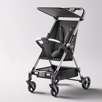 Sac à dos poussette pliable léger en tissu Oxford avec cadre en acier inoxydable, capacité de charge de 20 kg, pour bébés de 0 à 3 ans, facile à utiliser