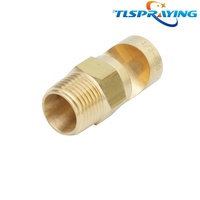 Boquilla de pulverización de latón desviada con ventilador plano de alto impacto Floodjet gran angular serie K