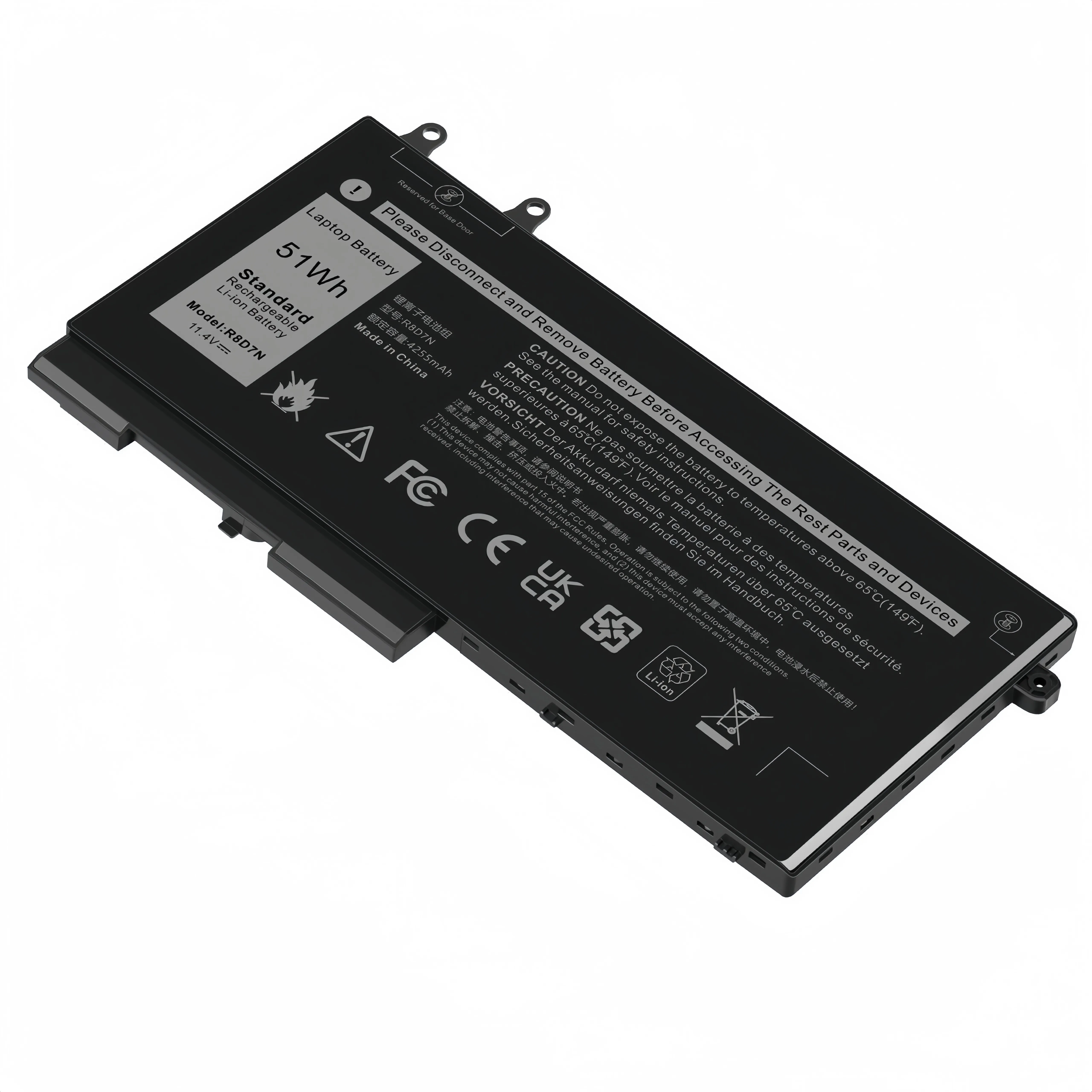 Sức mạnh 11.4V 51wh r8d7n Pin máy tính xách tay cho Dell Latitude 5400 E5400 5410 E5410 Latitude 5500, Độ chính xác 3540