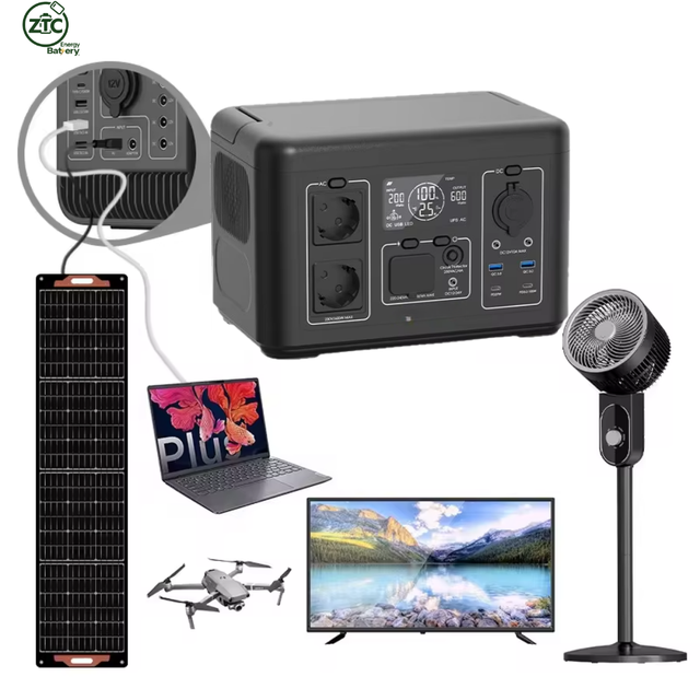 Wholesale Portable 110v 220v Home Solar Panels Generator Power Station SA US EN AU Plug 600W Outdoor Battery Pure Sine Wave
