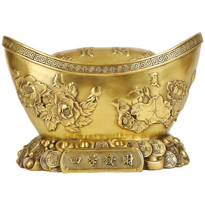 Ornement en Laiton Extra Large Gravé Quatre Saisons Décoration Maison Bureau Cadeau Nouvel An Chinois - Product Image 4