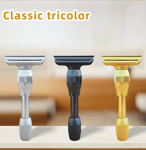 Maquinilla de Afeitar de Seguridad BEIKELIN con Mango de Acero Inoxidable Recubierto de Oro, Maquinilla de Afeitar de Metal de Una Sola Hoja para Cabello y Rostro - Product Image 3