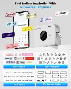 Phomemo เครื่องพิมพ์ A30ถ่ายโอนความร้อนเครื่องพิมพ์ไร้สายแบบพกพาผู้ผลิตฉลากอัจฉริยะเครื่องพิมพ์สติกเกอร์ขนาดเล็กสำหรับบ้าน/โรงเรียน - Product Image 5