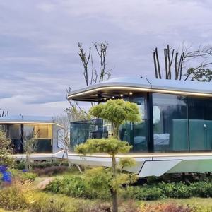 Maisons préfabriquées mobiles de luxe, capsules spatiales, conteneurs modulaires, maisons en pods, de 20 pieds, 30 pieds, 40 pieds, vertes, personnalisées, portables, pour bureaux, magasins, hôtels - Product Image 2