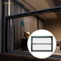 Ventanas Corredizas de Balcón Multifuncionales Insonorizadas con Elevación Eléctrica Wazzor, de Aluminio y Vidrio Templado, con Bloqueo para Niños