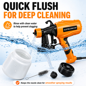 Pistolet <span class=keywords><strong>pulvérisateur</strong></span> de peinture électrique 110V 600W, réservoir de 900 ml, 3 modes de pulvérisation, 4 buses pour la peinture DIY des murs et des meubles à la maison - Product Image 3