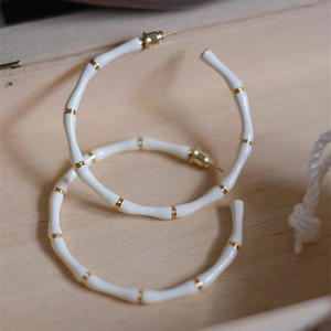 Orecchini a Cerchio Placcati Oro Rabdn per Donna, Classici per Uso Quotidiano E4693 - Product Image 4