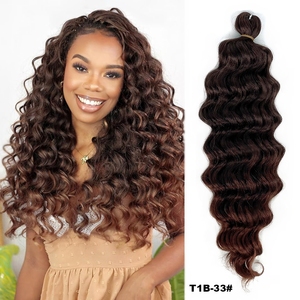 Chất Lượng Cao 18Inch 80G Crochet Tổng Hợp Tóc Xoăn Dệt Sâu Nước Đại Dương Bó Tóc Dợn Sóng Cho Phi Bím Tóc - Product Image 4