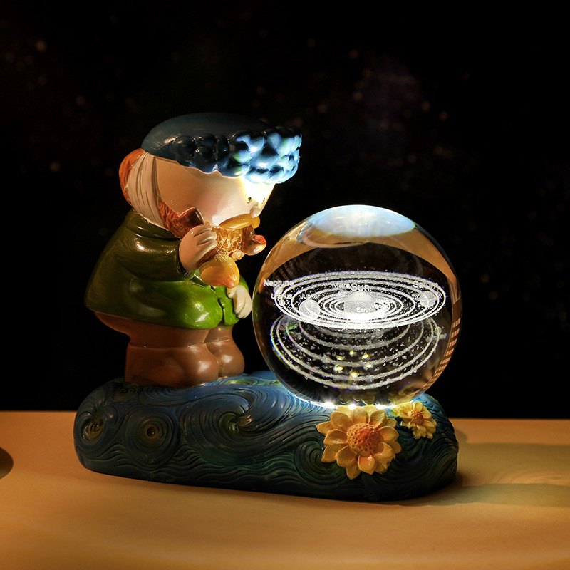 Van Gogh Starry Sky Globe - Solar System