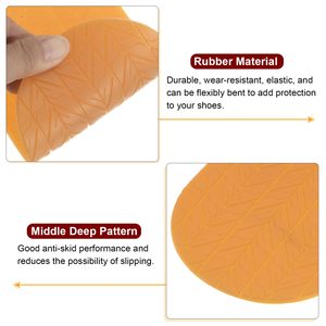 1 paio di bottone completo Sole ricambio in gomma 3.7mm spessore riparazione antiscivolo per <span class=keywords><strong>scarpe</strong></span> piatte, giallo - Product Image 4
