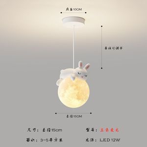 Lustre moderne minimaliste en bois, lampe suspendue LED blanc froid pour salon, 6000K CRI90, taille moyenne, IP54, laiton - Product Image 2