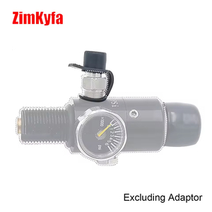 Régulateur de réservoir d'air HPA noir personnalisable avec couvercles anti-poussière à déconnexion rapide, embout de remplissage en caoutchouc, prise mâle Foster, support OEM - Product Image 4