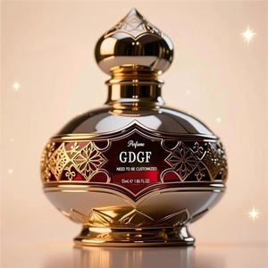 GDGF YS01 Flacon de parfum de luxe haut de gamme personnalisé à bouchon irrégulier transparent 30ml 50ml 100ml en verre vide avec couvercle pour homme, motif floral - Product Image 2