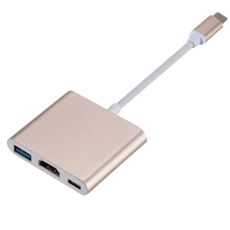 3 in 1 USB-C 3.1 Type C To HD compatible USB 3.0 Charging Adapter Hub for Mac Air Pro Huawei Mate10 Samsung S8 Plus