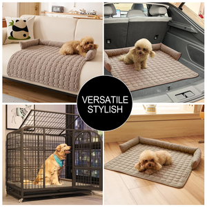 Cojín Rectangular para Mascotas de Otoño para Gatos y Perros - Cómodo, Suave, Cálido, Multifuncional, Diseño de Círculos Acolchados, Tipo Tela - Product Image 5