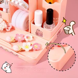 <b>Large</b> Capacity Multi-Functional Pen Holder Box Cute Oblique <b>Desk</b> Storage Holder Creative Plastic Pen Organizer for Students - Product Image 4