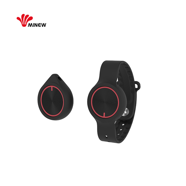 Mini bluetooth rtls 5.0 sdk uuid programmable wristband with push button ble beacon tag for people tracking