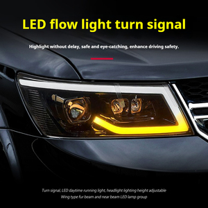 FT đèn xe cho <span class=keywords><strong>Dodge</strong></span> hành trình Đèn pha 2009-2019 freemont LED projetor Đèn pha ban ngày Chạy ánh sáng phụ kiện ô tô - Product Image 2