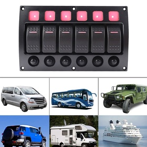Light 6 Gang Switch Marine Boat Rocker Caravan Switch Panel para coche barco Rv Truck Bus Yacht - Product Image 4