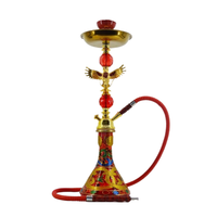 Prix d'usine de gros narguilé égyptien moyen arabe narguilé ensemble forme aigle doré fumer pipe à eau Shisha