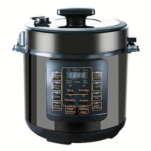 Cuisinière à riz électrique de luxe 6L 1000W noire avec grille vapeur, multifonction, en aluminium, cuisinière à pression électrique numérique - Product Image 2