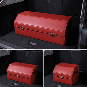 Caja de almacenamiento ajustable, organizador de maletero de coche impermeable de cuero PU con cierre de tapa, organizador plegable de múltiples compartimentos - Product Image 6