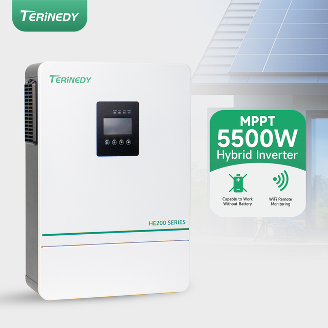 Single Phase Wholesale 5.5kw 24v 48V Hybrid Solar Inverter On/Off Grid Solar Power With Dual MPPT for Home Use