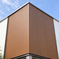 Panneau mural en WPC résistant aux UV pour l'extérieur, revêtement de façade en composite bois-plastique pour clôture de jardin