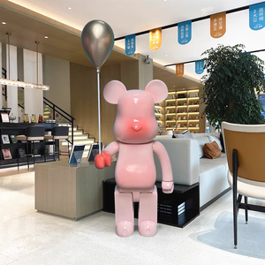 Großhandel Harz Handwerk Geschenk Cartoon Skulptur Große Bär Ziegel Statue Home Decor Home Decor Bär Ziegel - Product Image 4