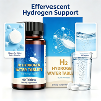 Comprimés d'hydrogène moléculaire H2 10PPM, pour l'eau potable, l'âge sain, la santé cérébrale, sans OGM, sans gluten, 90 unités, marque privée OEM