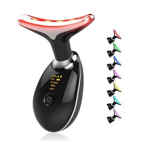 Machine de levage du visage soins de la peau à domicile 7 CoIor visage cou sculptant baguette rides resserrement ScuIpting Vibration visage cou masseur - Product Image 1