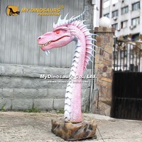 MY DINO AN-051 Tête de dragon animatronique animée du parc à thème dinosaure