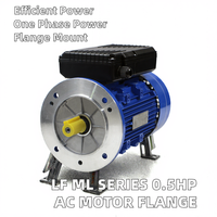 Moteur électrique monophasé LF ML-71-2 0,37 kW 0,5 CV 127 V 60 Hz, bride B5, 3500 tr/min, asynchrone CA, étanche à la poussière, cadre 255 mm, garantie 12 mois