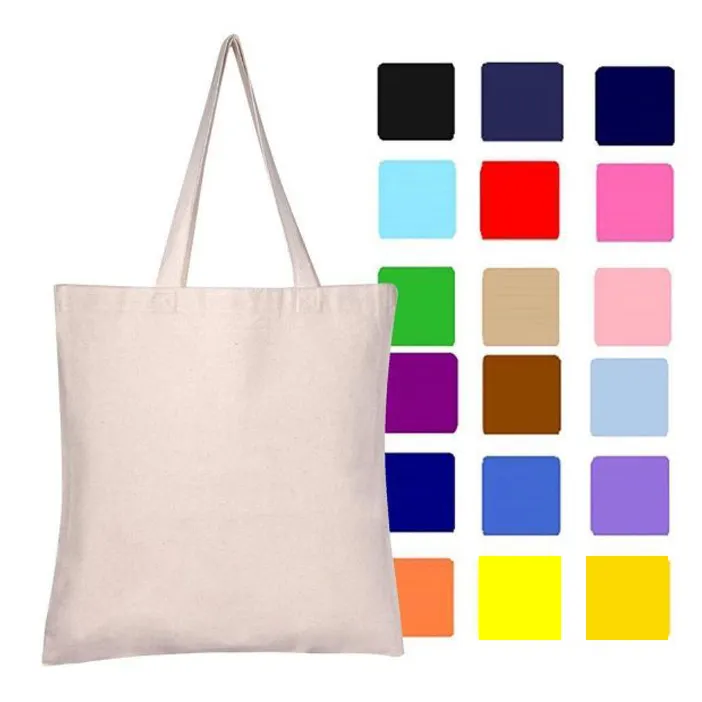 Factory Direct Blank Wholesale Korean Fashion Eco-friendly Shopping Blank Tote Bag Cotton Canvas Shopping Handbag Tote Bag