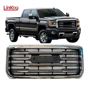 กระจังหน้า LINKOO ABS รุ่นใหม่ 23173253 สำหรับ GMC Sierra 2500 SLT ปี <span class=keywords><strong>2015</strong></span> 2016 2017 2018 2019 โครเมียม - Product Image 1