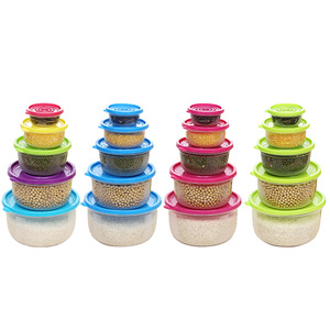 Hộp Đựng Thực Phẩm Trong Tủ Lạnh 5 Cái Hộp Đựng Đồ Ăn Trưa Bằng Nhựa Hình Tròn Nhỏ Cho Tủ Lạnh Bộ Hộp Đựng - Product Image 1