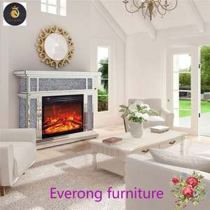 Camino camino riscaldatore autoportante focolare con telecomando 3D fiamma specchio elettrico a legna caminetti decorativi - Product Image 3