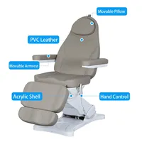 Table de massage électrique à 3 sections pour salon de spa Lit de beauté du visage pour la physiothérapie Chaise de physiothérapie électrique pour les hôpitaux