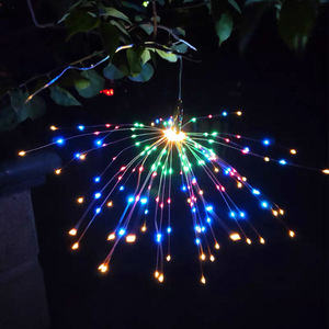Ngoài trời <span class=keywords><strong>LED</strong></span> năng lượng mặt trời bồ công anh pháo hoa đèn với dây đồng IP65 đánh giá cho sân cây treo trang trí - Product Image 4