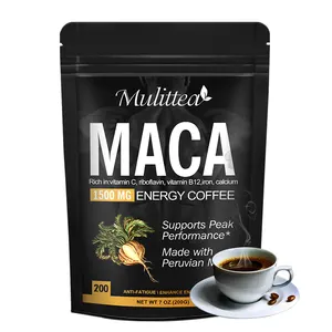 Private Label OEM/ODM 200g Custom Coffee Private Label Herbal Healthy Maca black Coffee for men