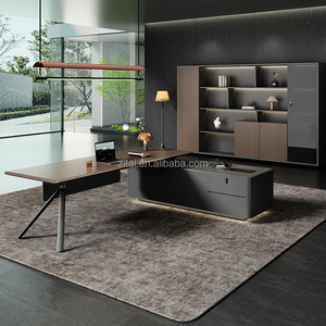 <span class=keywords><strong>Bureau</strong></span> de direction avec pieds en métal en forme de Y, gestion des câbles dissimulée, fabrication sur mesure pour les espaces de bureaux commerciaux - Product Image 2