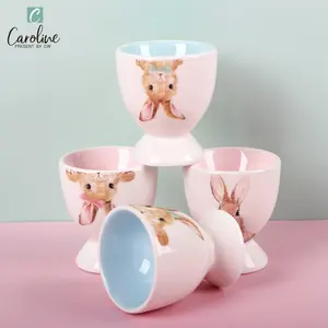 Custom Ceramic Rabbit Egg Cup Holder