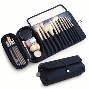 Organizador de Brochas de Maquillaje para Viaje, con Capacidad para Más de 20 Brochas, Estuche Enrollable para Brochas de Maquillaje - Product Image 1