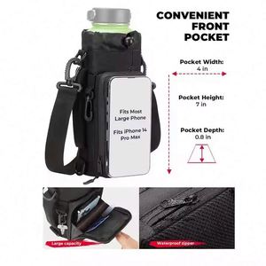 Échantillon Gratuit – Nouveau Style Tendance – Porte-Bouteille d'Eau avec Poche Avant et Bandoulière Confortable Réglable – Glacière Portable - Product Image 3