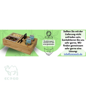 Bambou Canapé Porte-Gobelet Plateau Canapé Snack Caddy Canapé Organisateur Porte-Gobelet Plateaux De Plage Plateau De Nourriture En Bois - Product Image 3