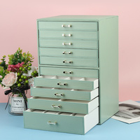 Armoire 4 pièces grand présentoir en acrylique personnalisé support de tiroir rond vintage empilable boîte à bijoux organisateur